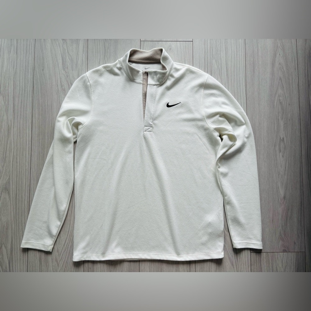 Nike Cream Long Sleeve Quarter-Zip Pullover